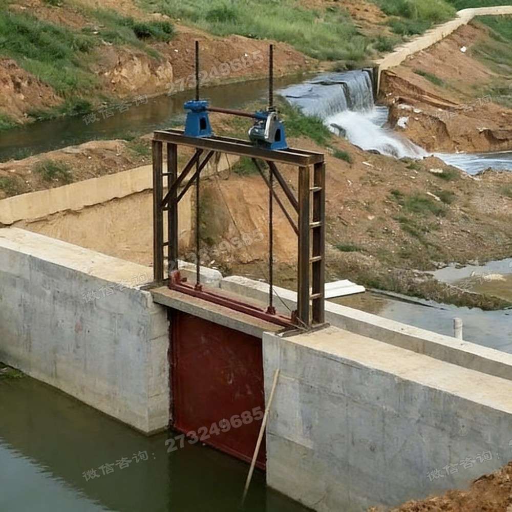滴道渠道汇流双吊闸门