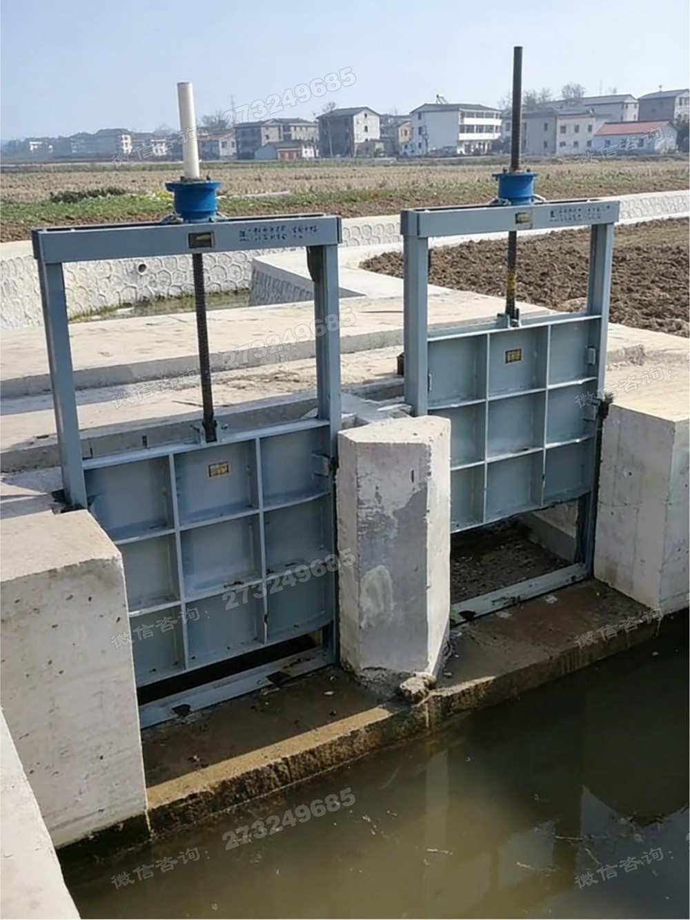 唐县双列钢制渠道闸门
