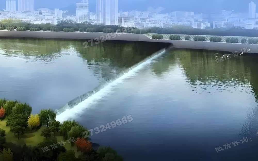 襄都城市天际线液压钢坝